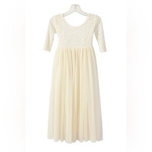 Flower Girl Elegant Cream Dress by Top Market - Worn Once - Cream and off white